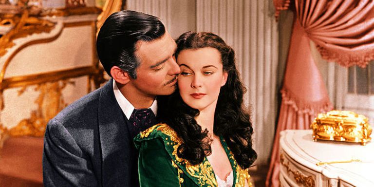 Clark Gable and Vivian Leigh as Rhett and Scarlett