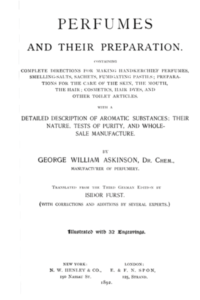 title page of Perfumes and their Preparation