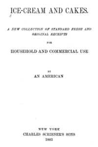 title page of Ice Cream and Cakes