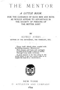 title page of The Mentor