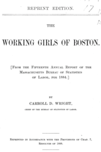 title page of The Working Girls of Boston